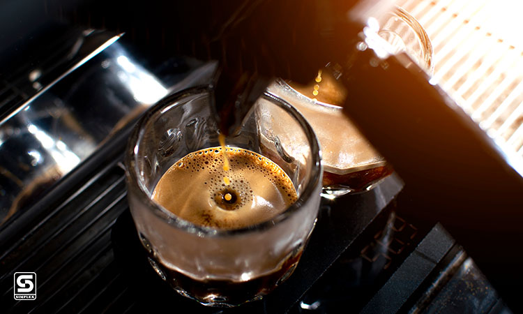 Freshly brewed coffee from Coffee Machine